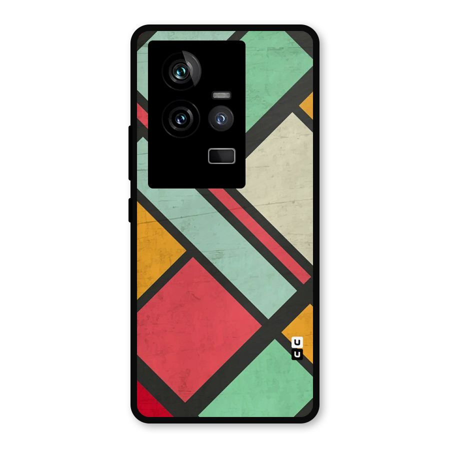 Check Colors Metal Back Case for iQOO 11 5G