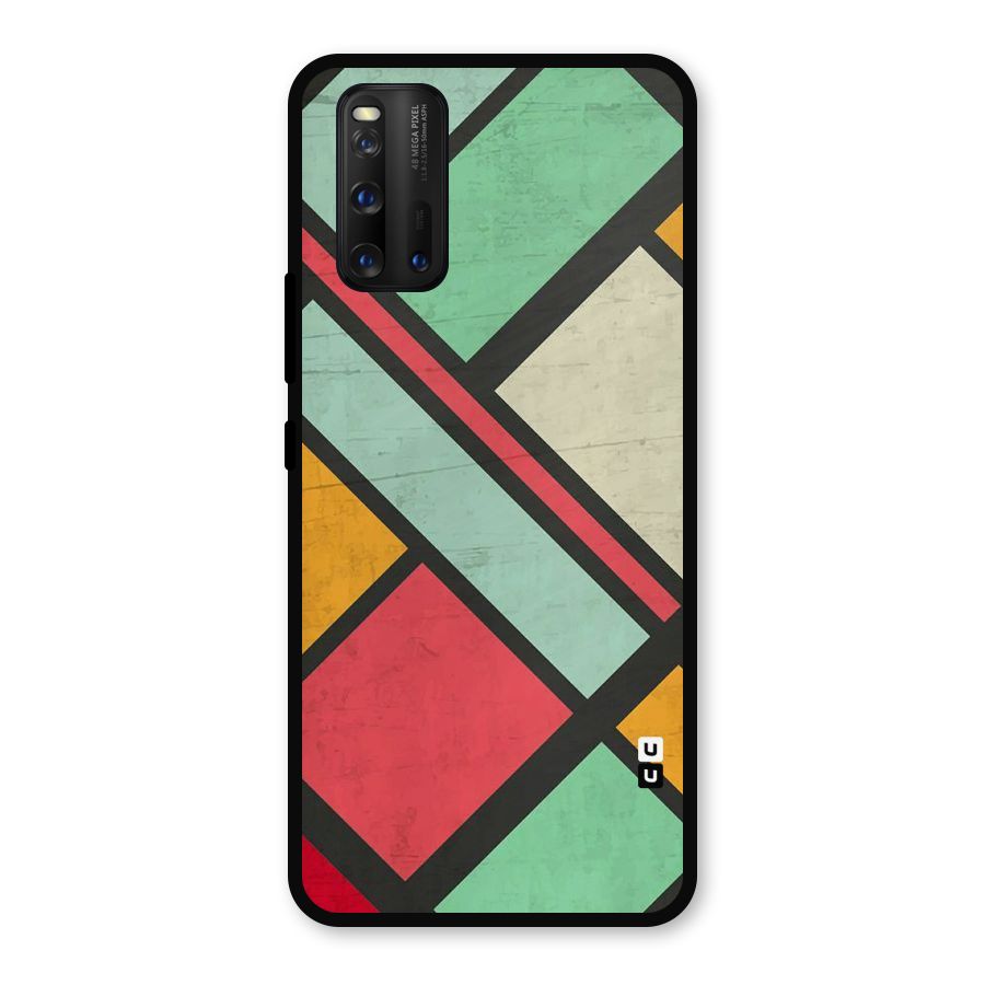 Check Colors Metal Back Case for iQOO 3