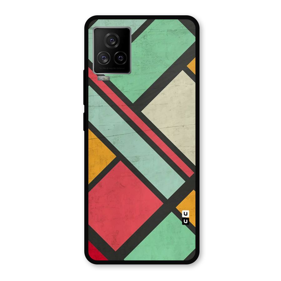 Check Colors Metal Back Case for iQOO 7 Legend 5G