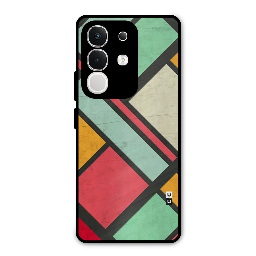 Check Colors Metal Back Case for iQOO Z10x