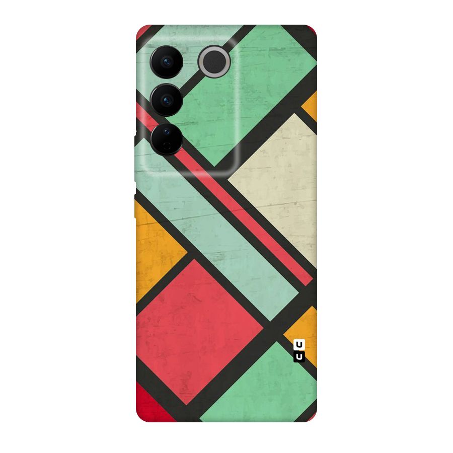 Check Colors Original Polycarbonate Back Case for Vivo V27