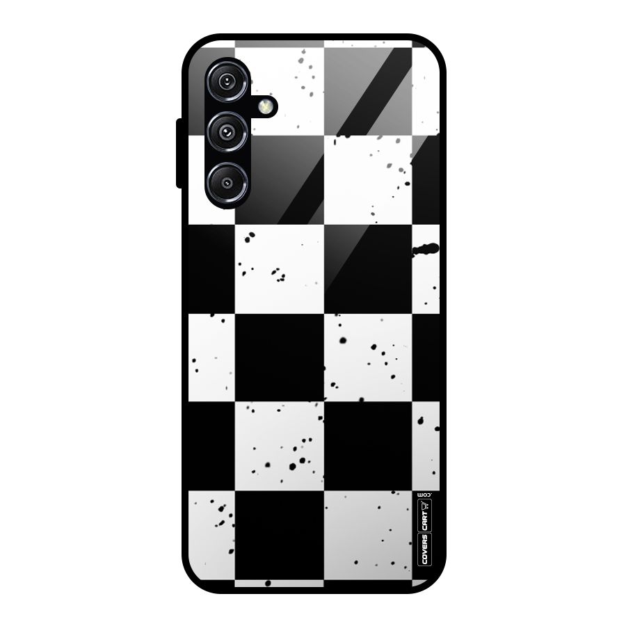 Check Mate Glass Back Case for Galaxy M34 5G
