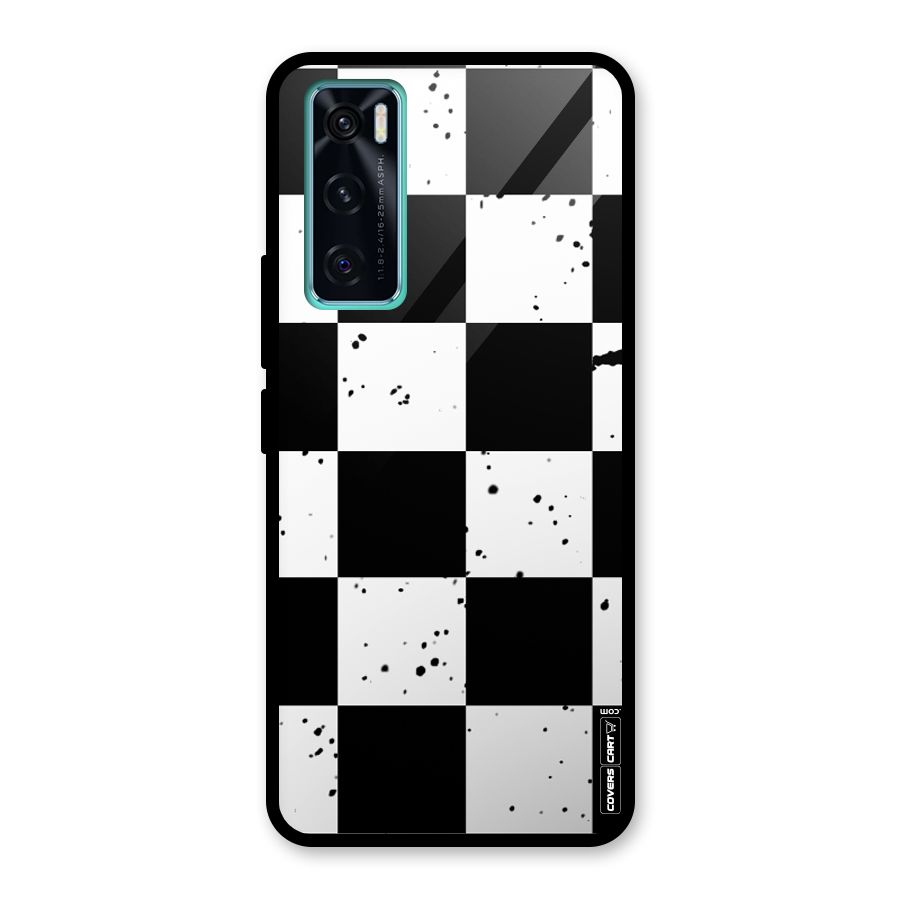 Check Mate Glass Back Case for Vivo V20 SE