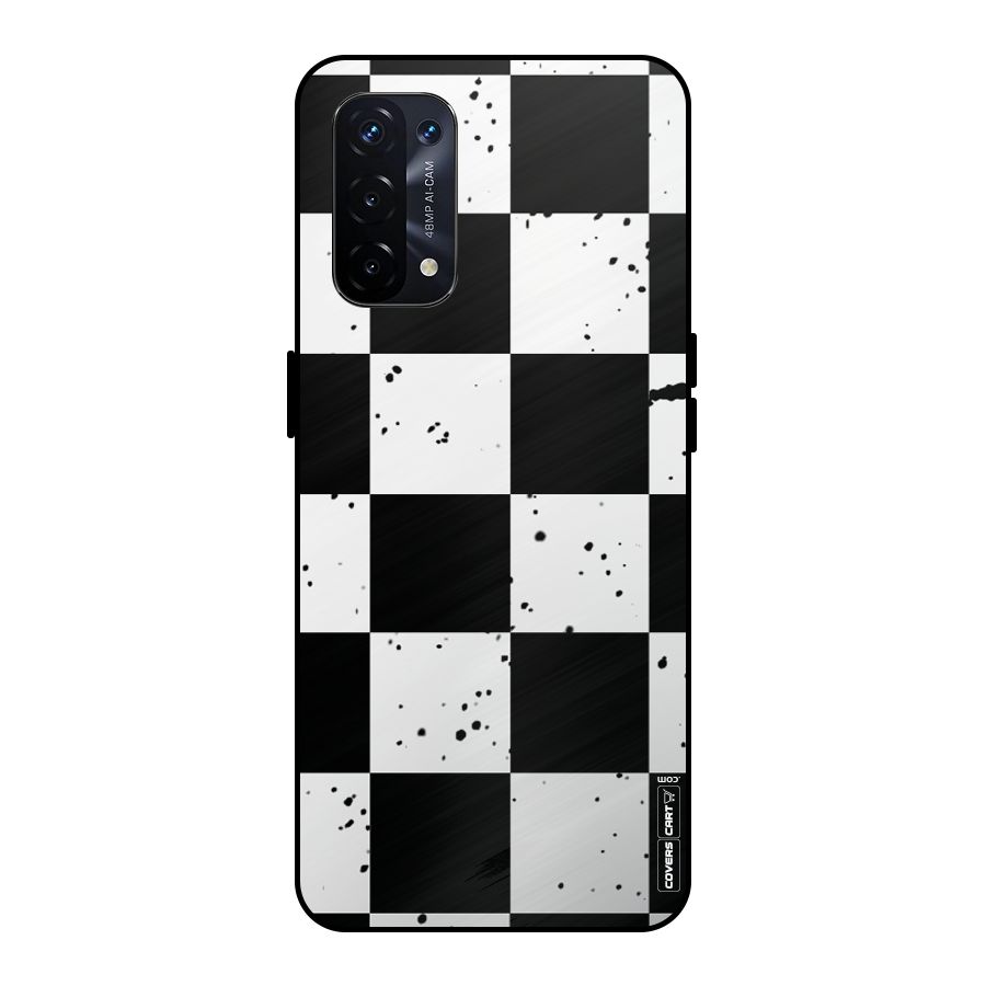 Check Mate Metal Back Case for Oppo A74 5G