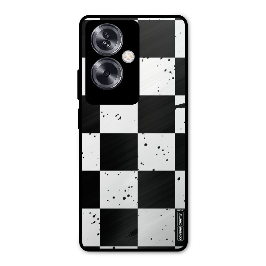 Check Mate Metal Back Case for Oppo A79 5G