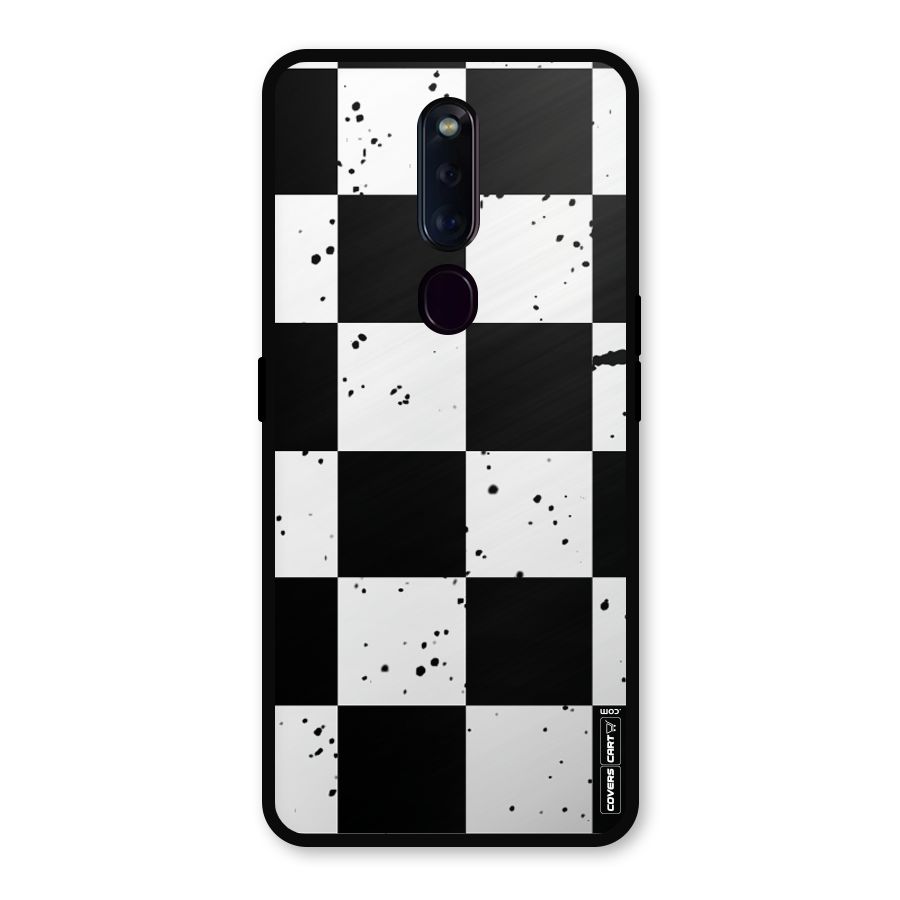Check Mate Metal Back Case for Oppo F11 Pro