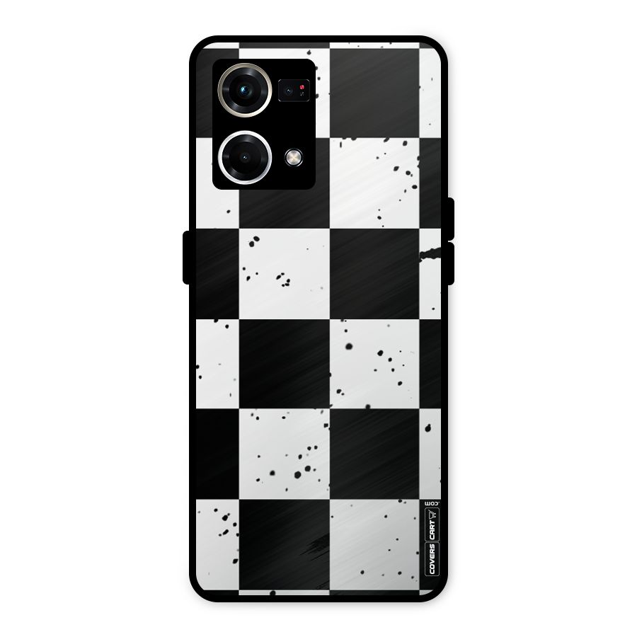 Check Mate Metal Back Case for Oppo F21 Pro 4G