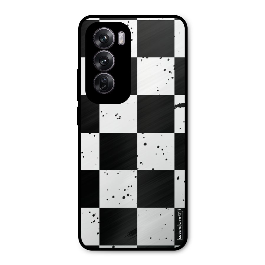 Check Mate Metal Back Case for Oppo Reno12 Pro
