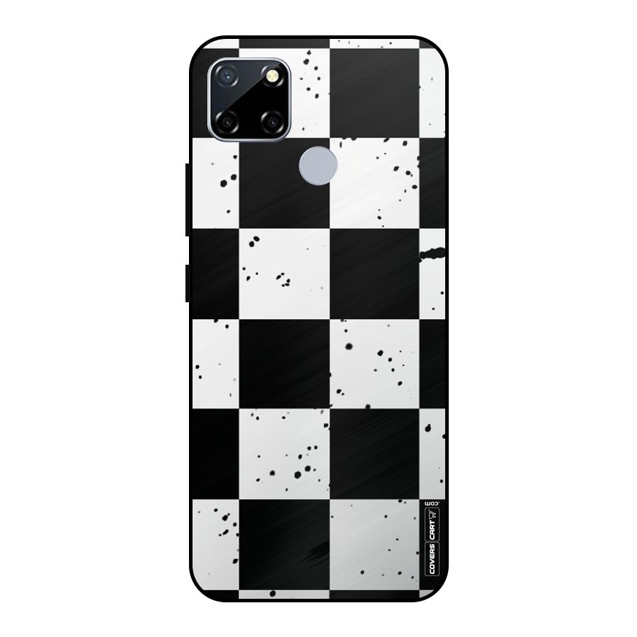 Check Mate Metal Back Case for Realme Narzo 30A