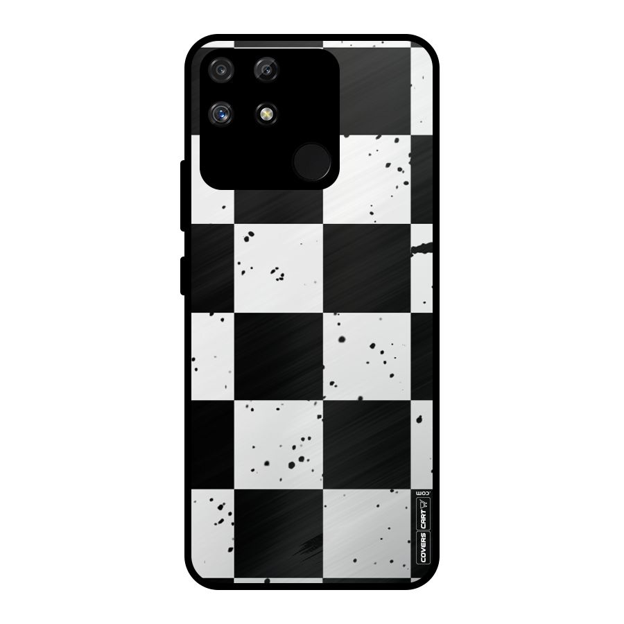 Check Mate Metal Back Case for Realme Narzo 50A
