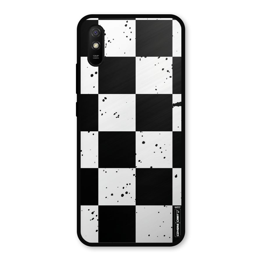 Check Mate Metal Back Case for Redmi 9a