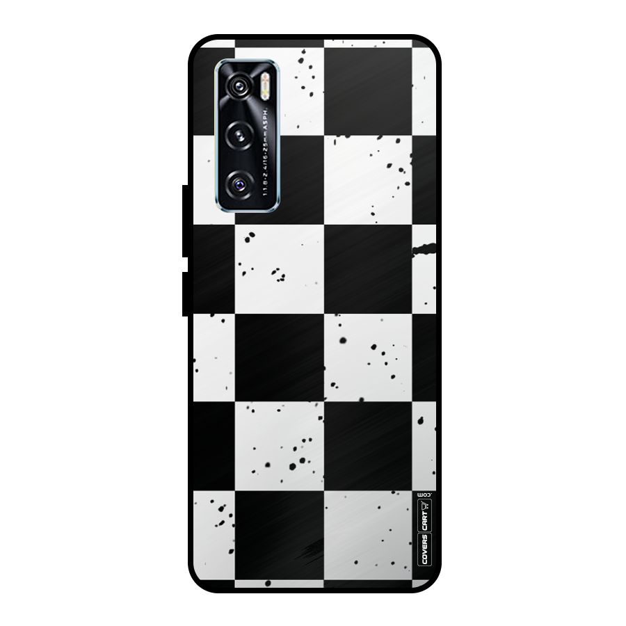 Check Mate Metal Back Case for Vivo V20 SE