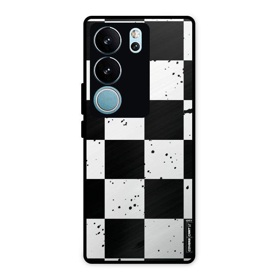 Check Mate Metal Back Case for Vivo V29 Pro