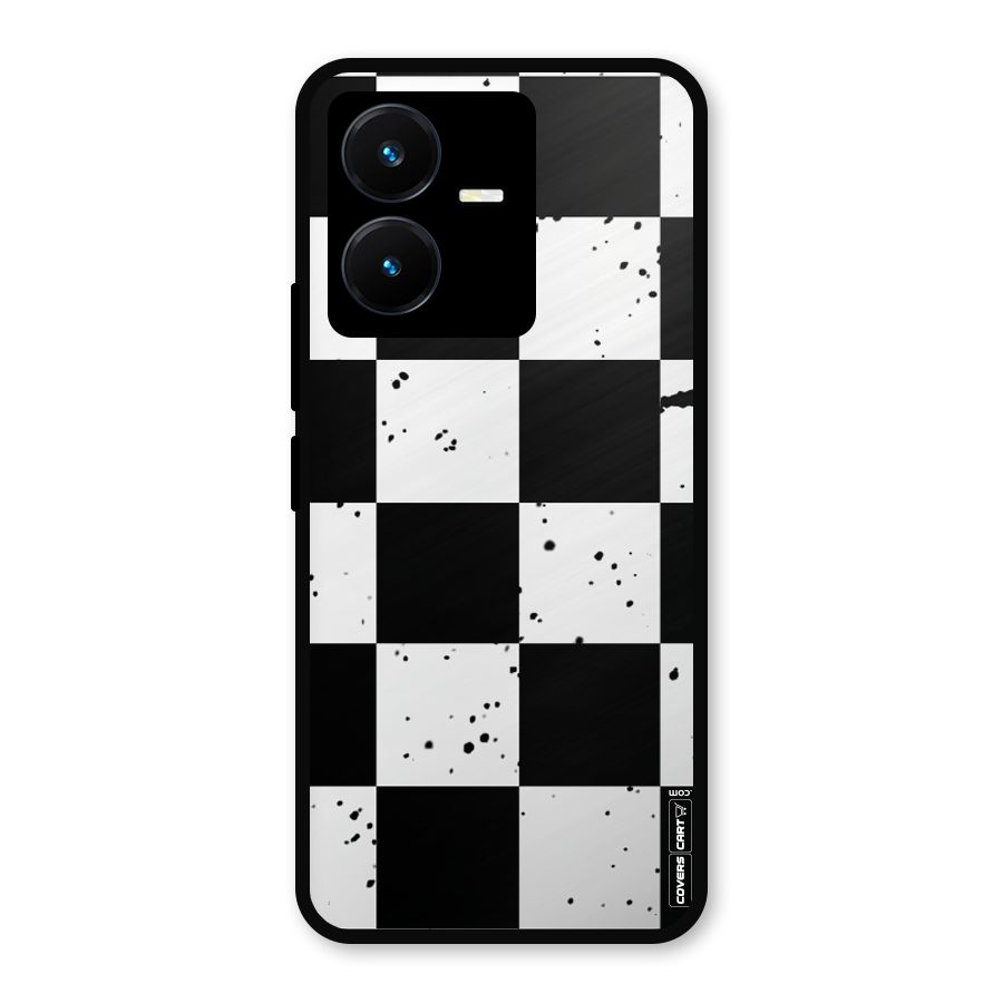 Check Mate Metal Back Case for Vivo Y22
