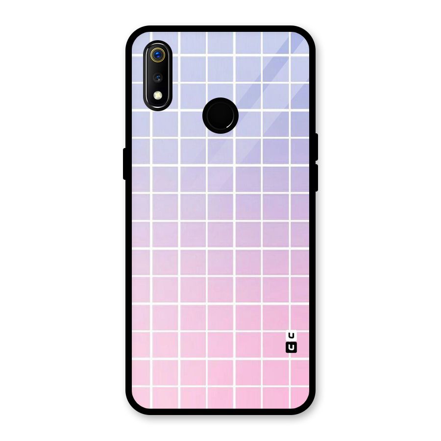 Check Shades Glass Back Case for Realme 3i