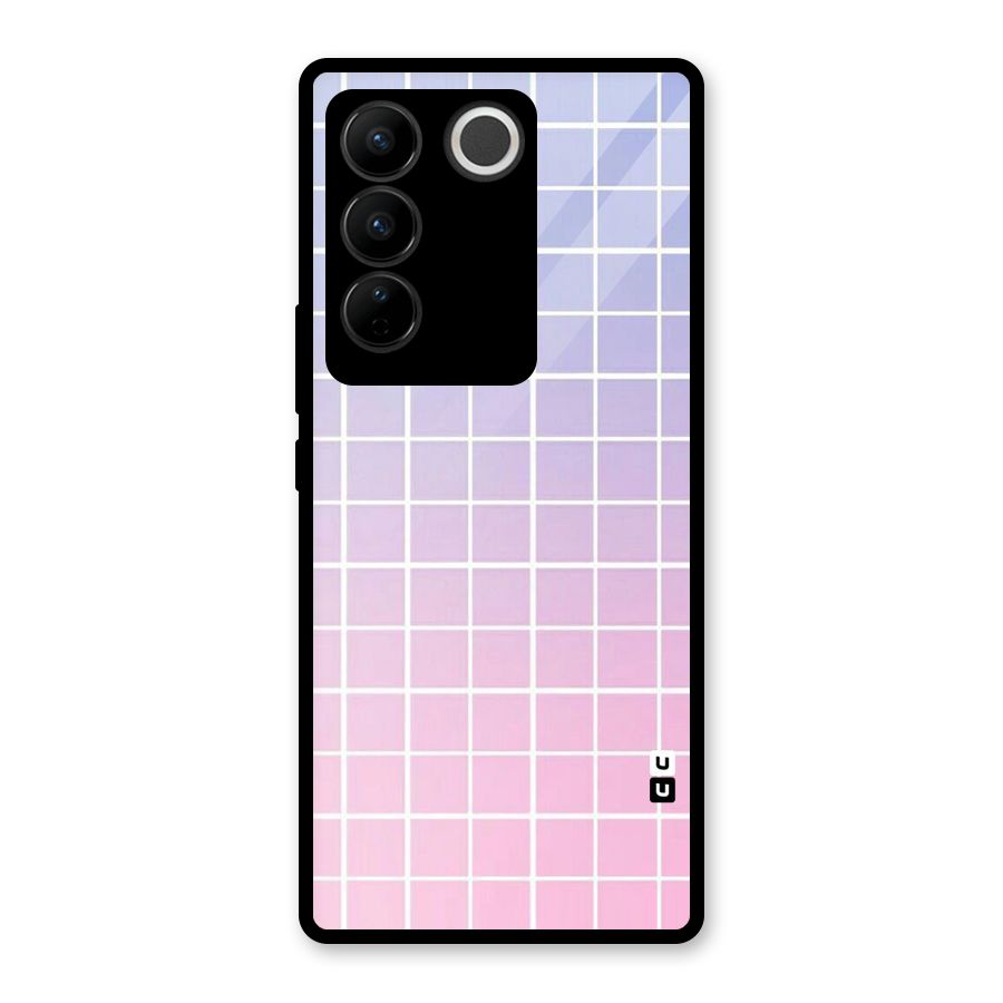 Check Shades Glass Back Case for Vivo V27 Pro