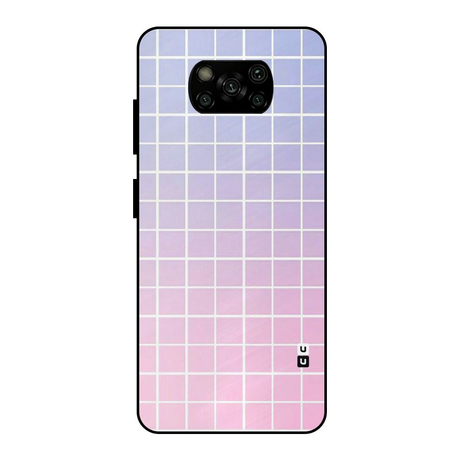 Check Shades Metal Back Case for Poco X3