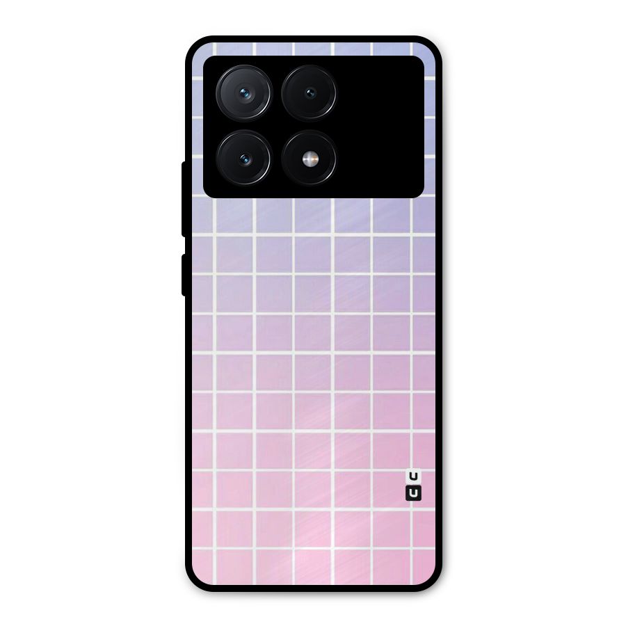 Check Shades Metal Back Case for Poco X6 Pro