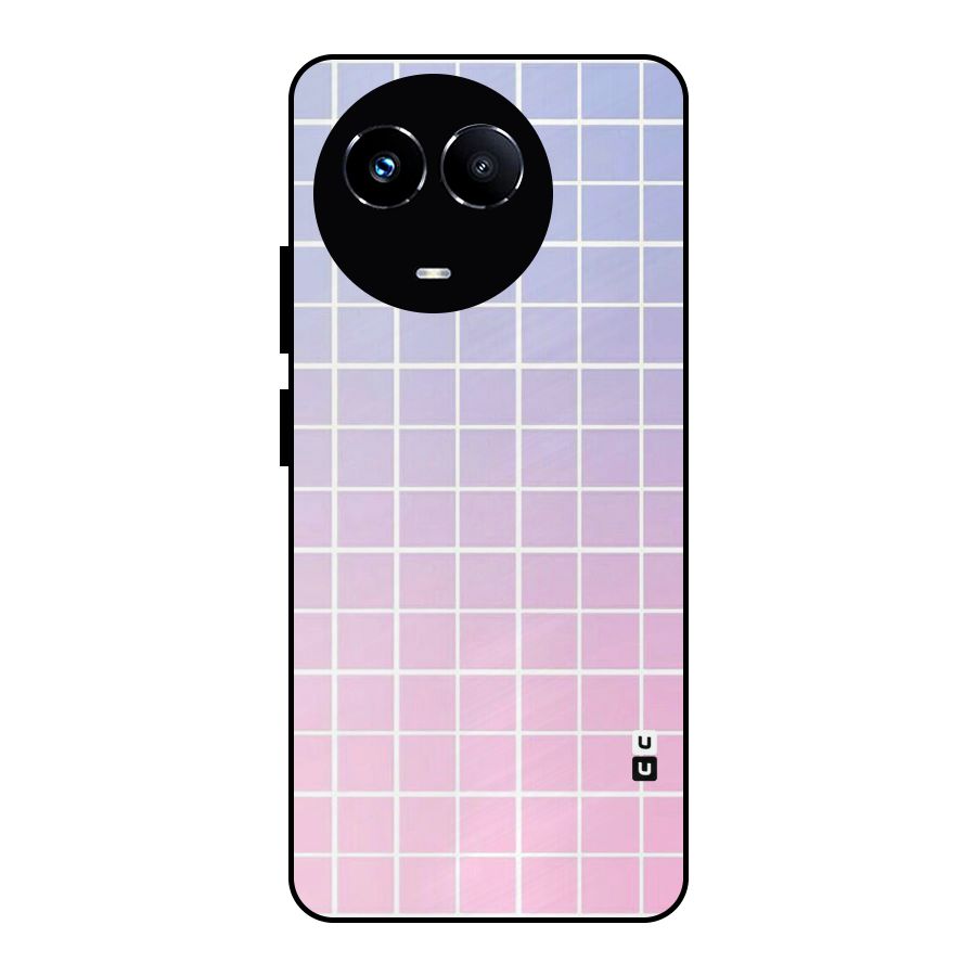 Check Shades Metal Back Case for Realme Narzo 60X