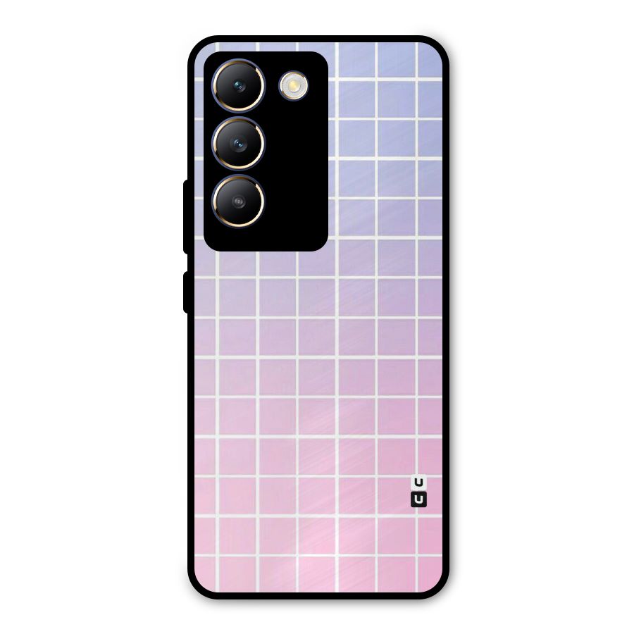 Check Shades Metal Back Case for Vivo T3 5G