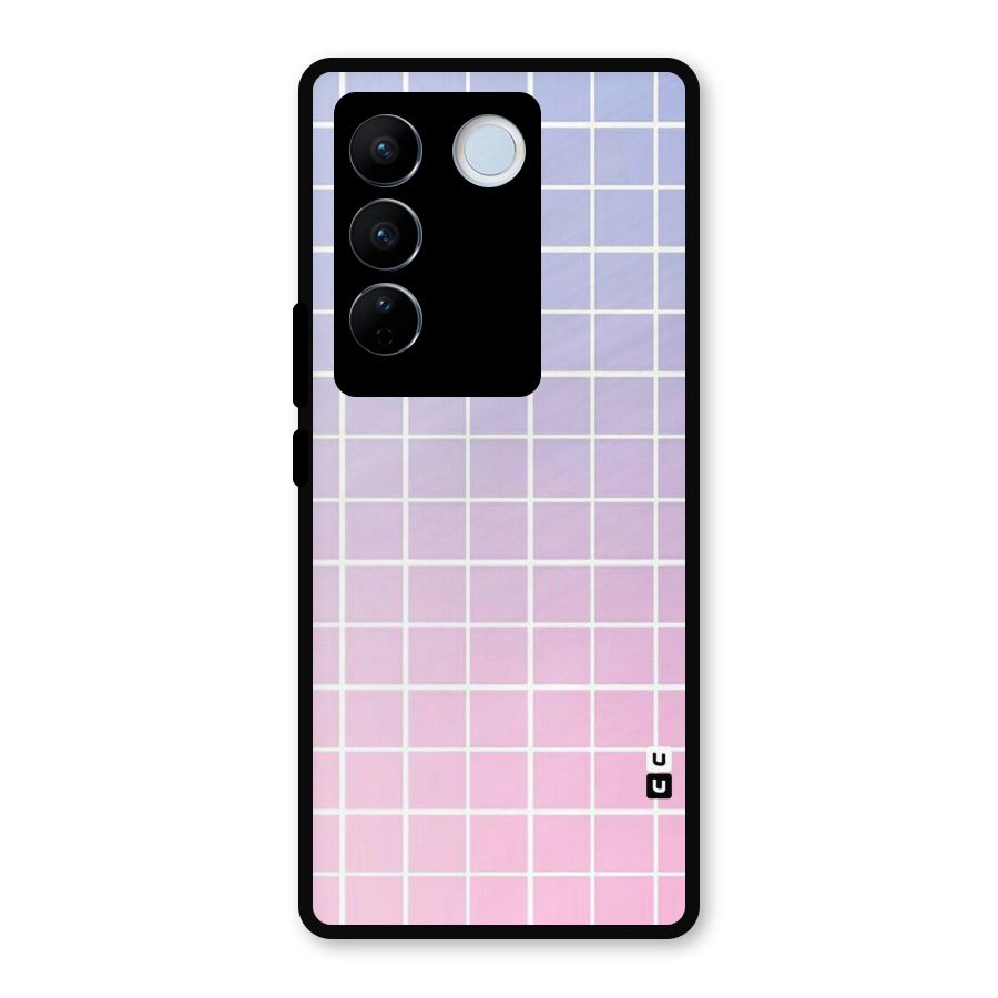Check Shades Metal Back Case for Vivo V27 Pro
