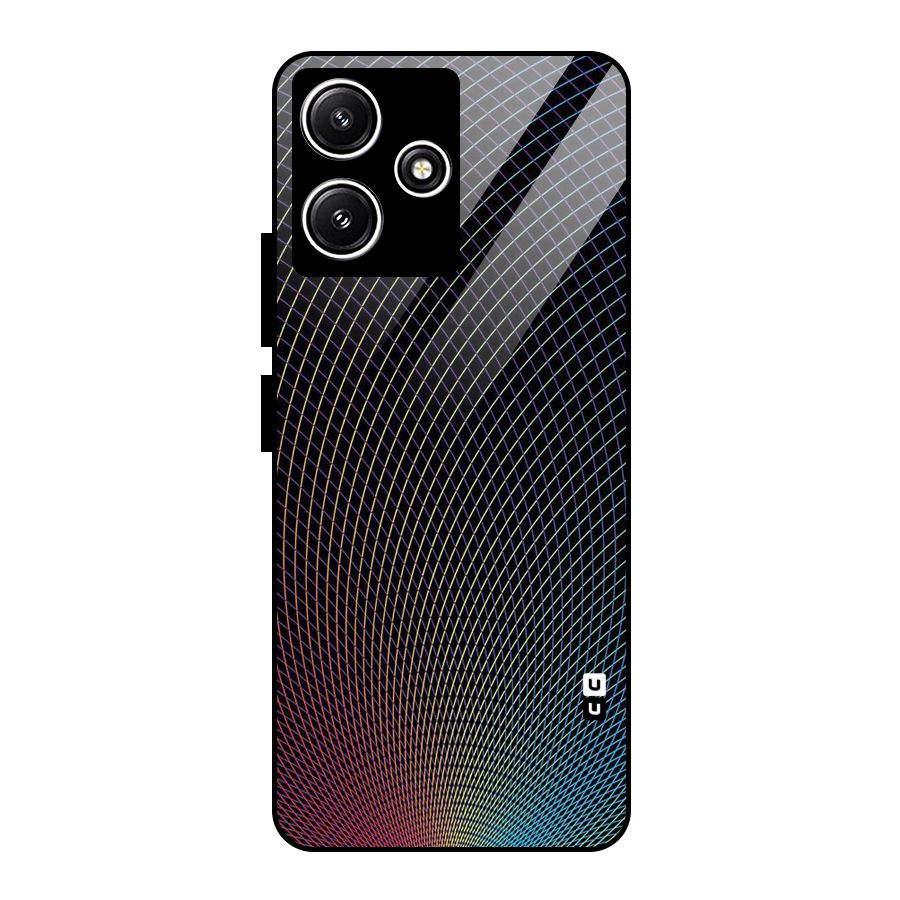 Check Swirls Glass Back Case for Poco M6 Pro