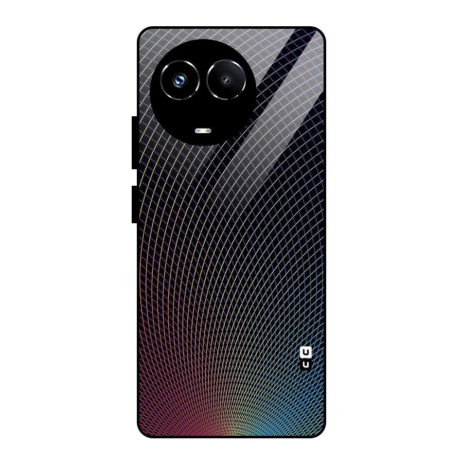 Check Swirls Glass Back Case for Realme 11X