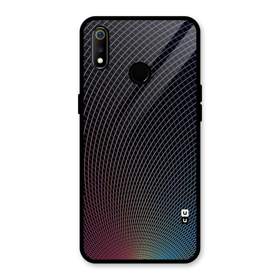 Check Swirls Glass Back Case for Realme 3i