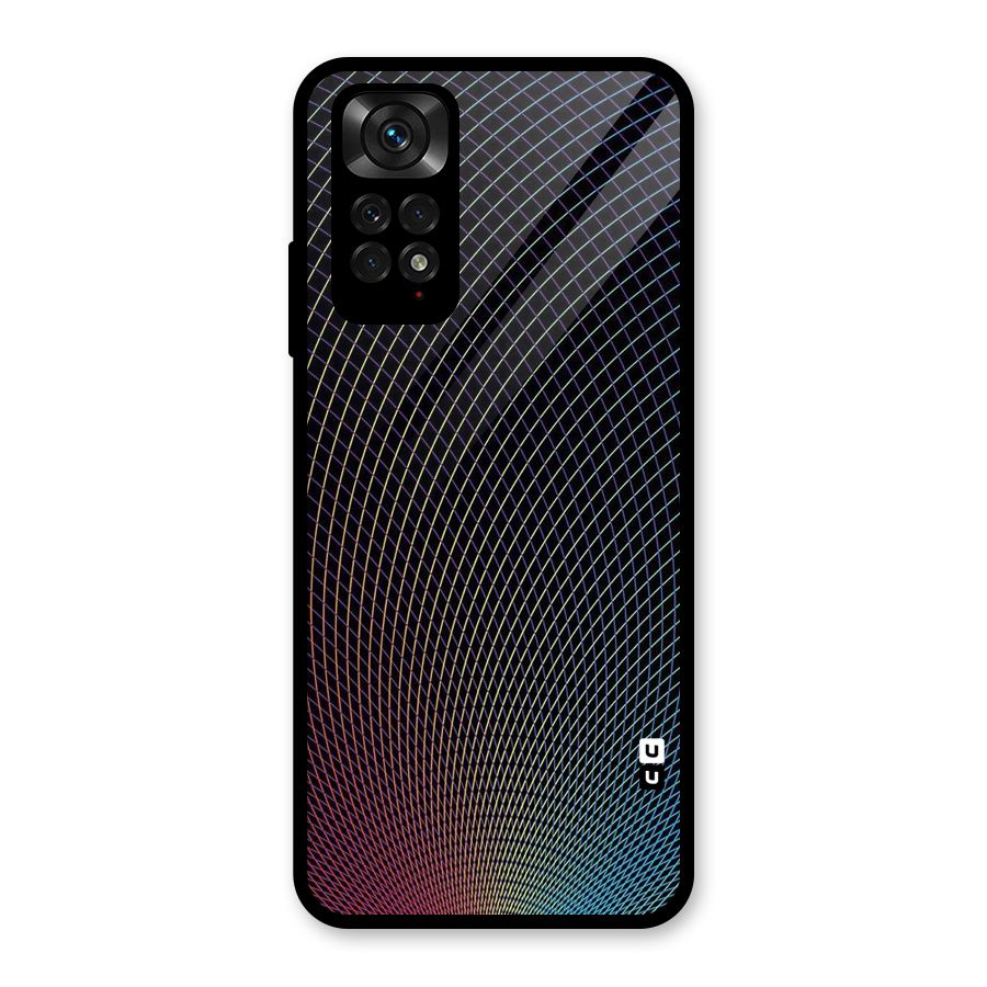Check Swirls Glass Back Case for Redmi Note 11S