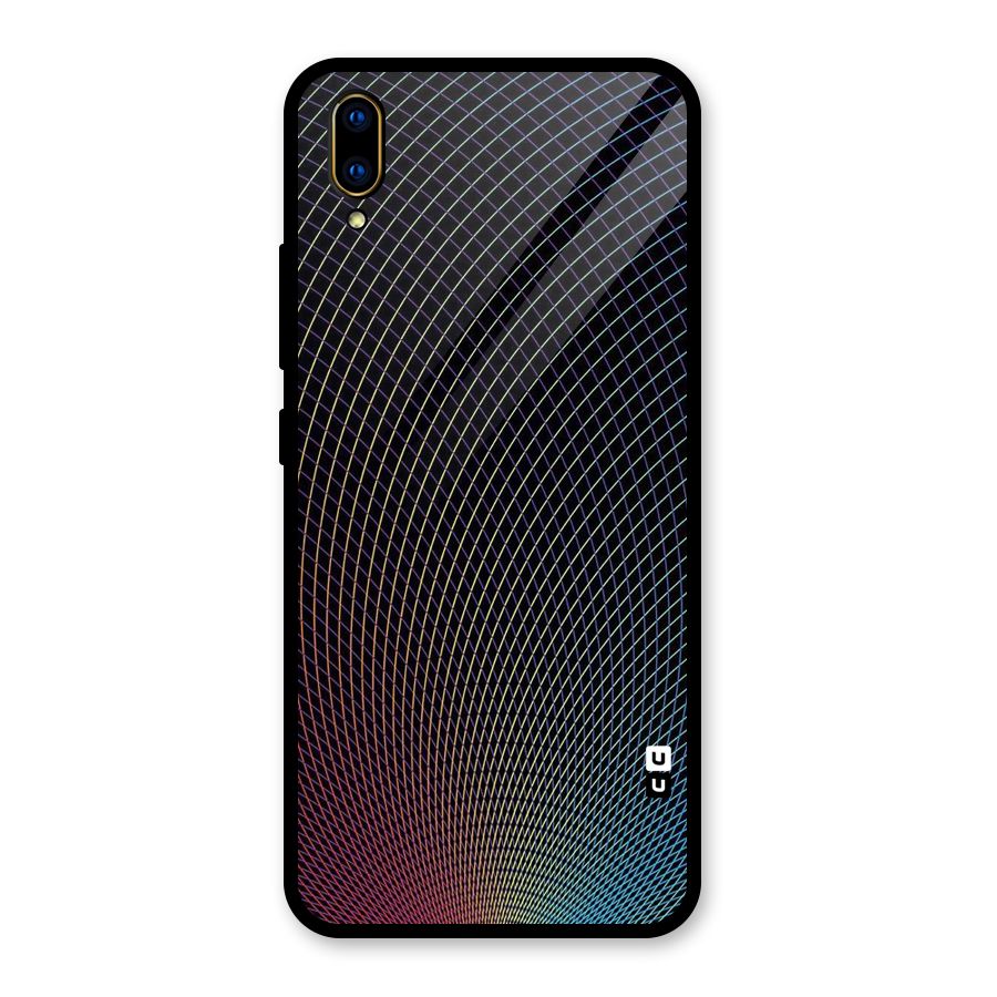 Check Swirls Glass Back Case for Vivo V11 Pro