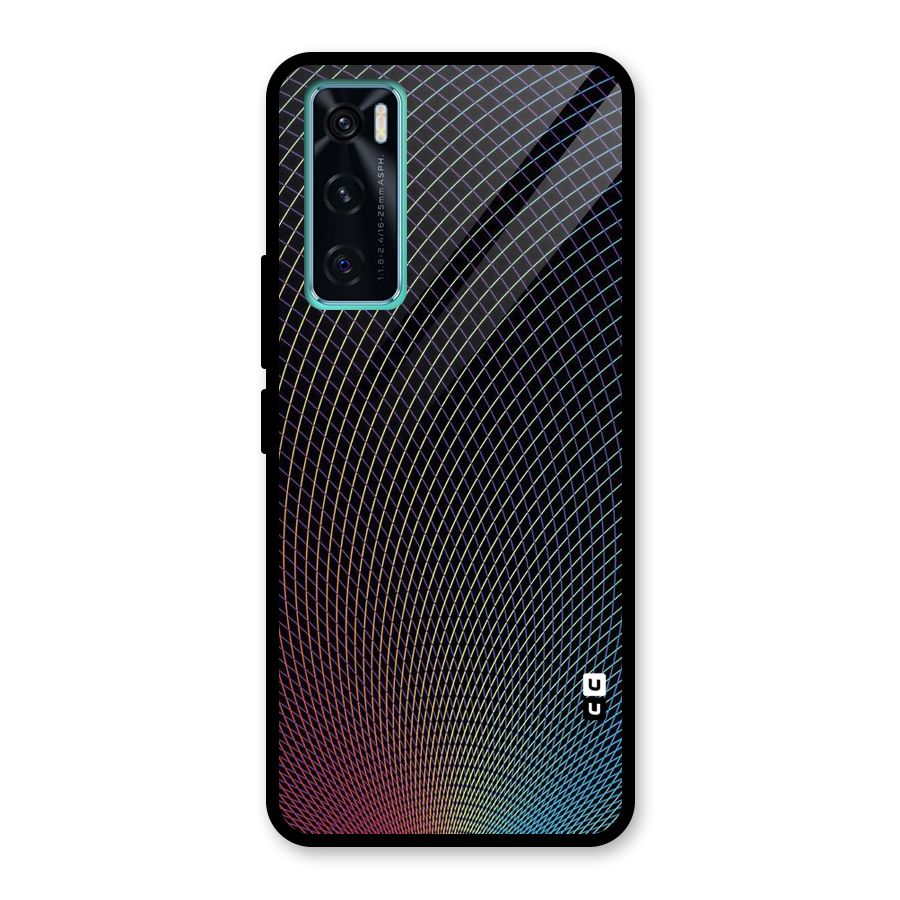 Check Swirls Glass Back Case for Vivo V20 SE