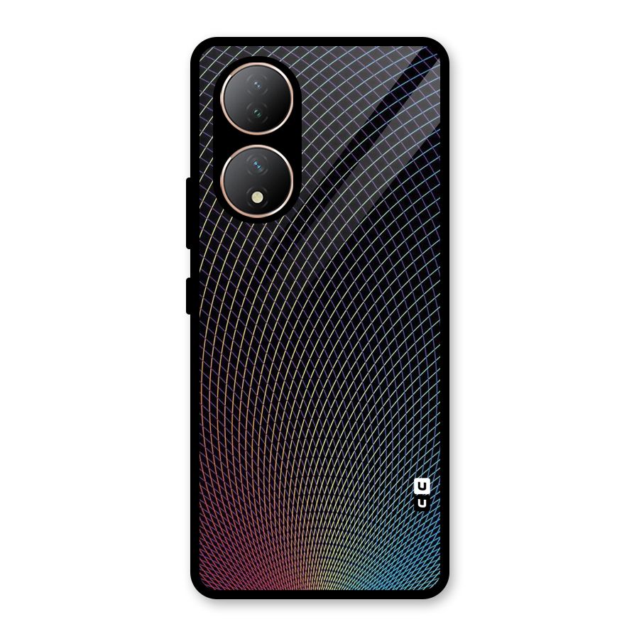 Check Swirls Glass Back Case for Vivo Y100