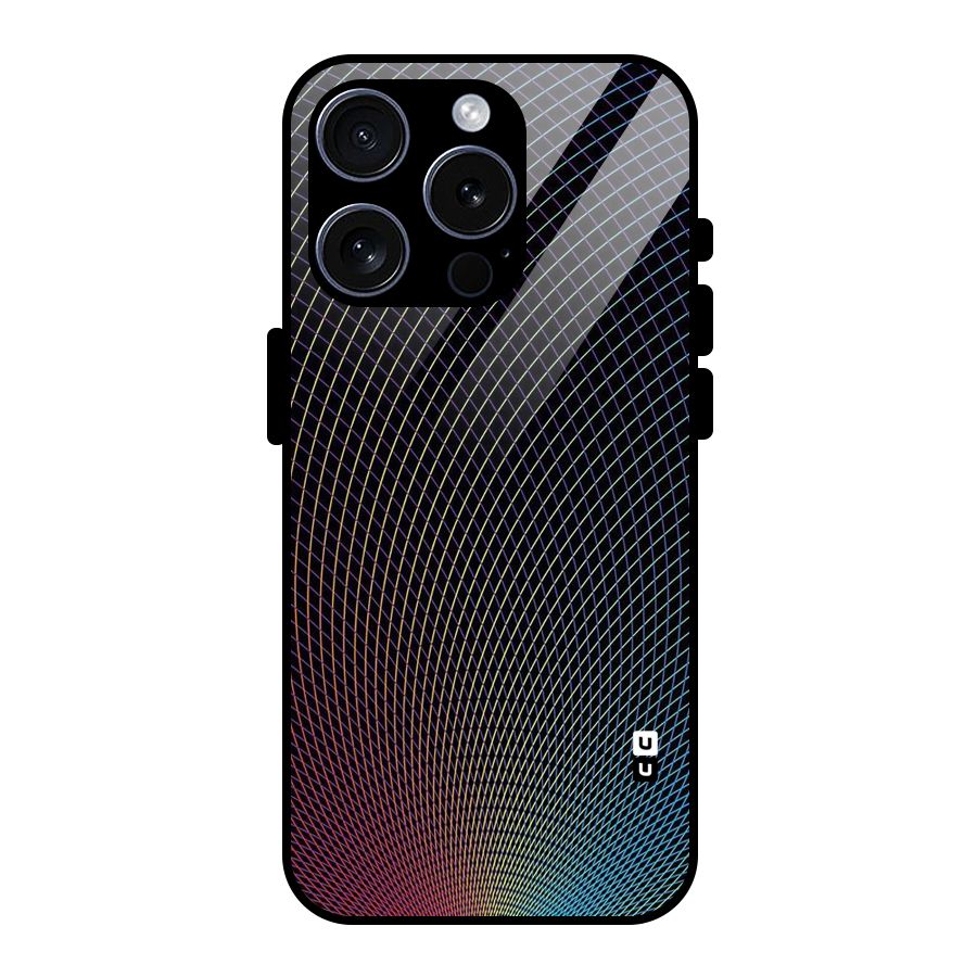 Check Swirls Glass Back Case for iPhone 15 Pro