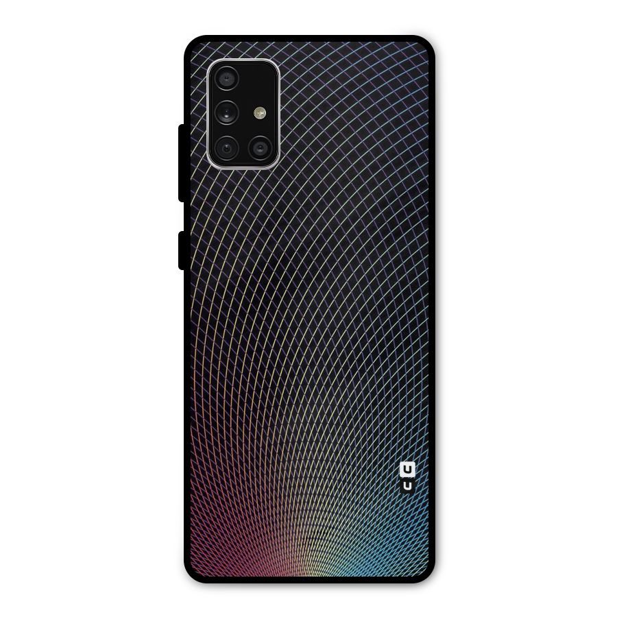 Check Swirls Metal Back Case for Galaxy A71