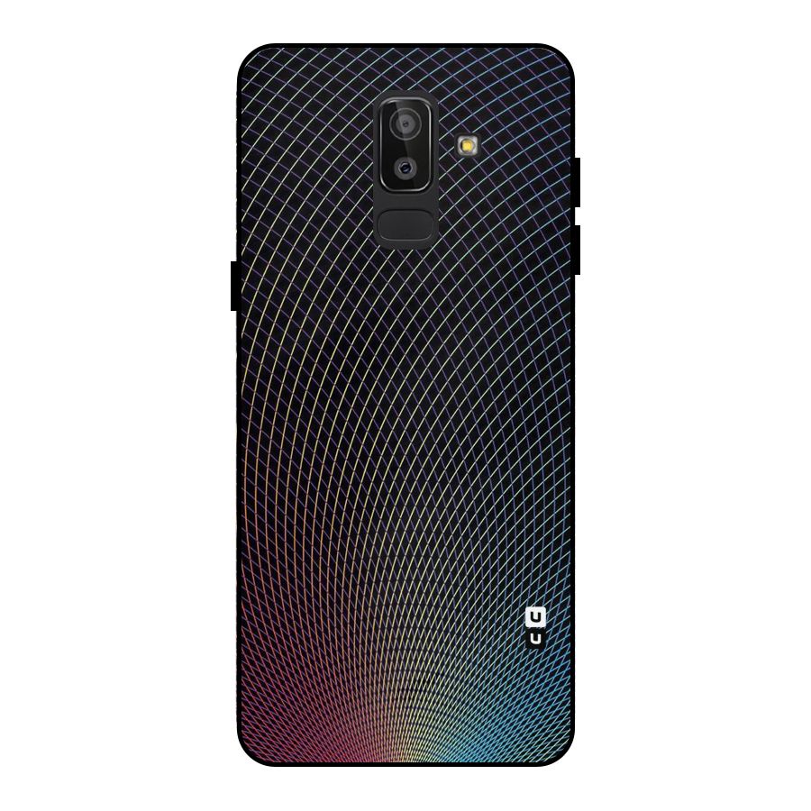 Check Swirls Metal Back Case for Galaxy J8