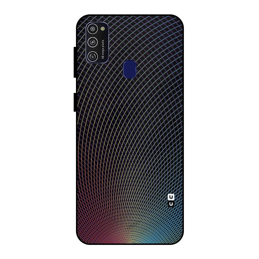 Check Swirls Metal Back Case for Galaxy M30s