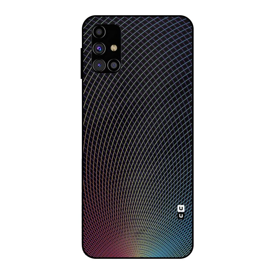 Check Swirls Metal Back Case for Galaxy M31s