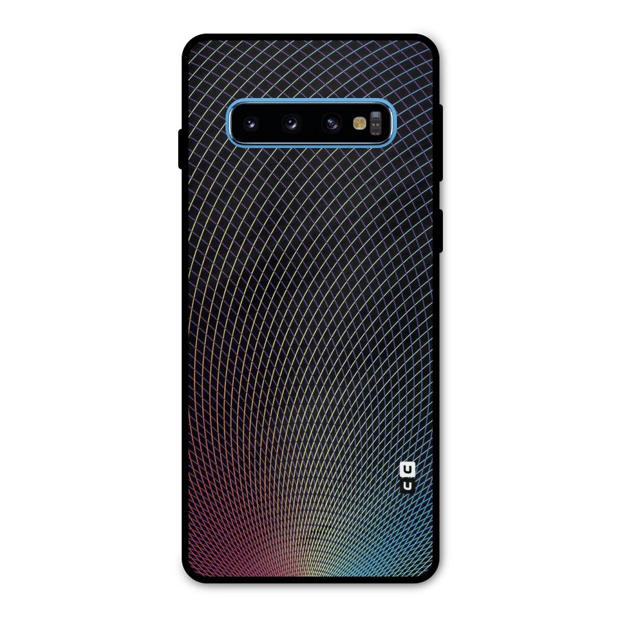 Check Swirls Metal Back Case for Galaxy S10