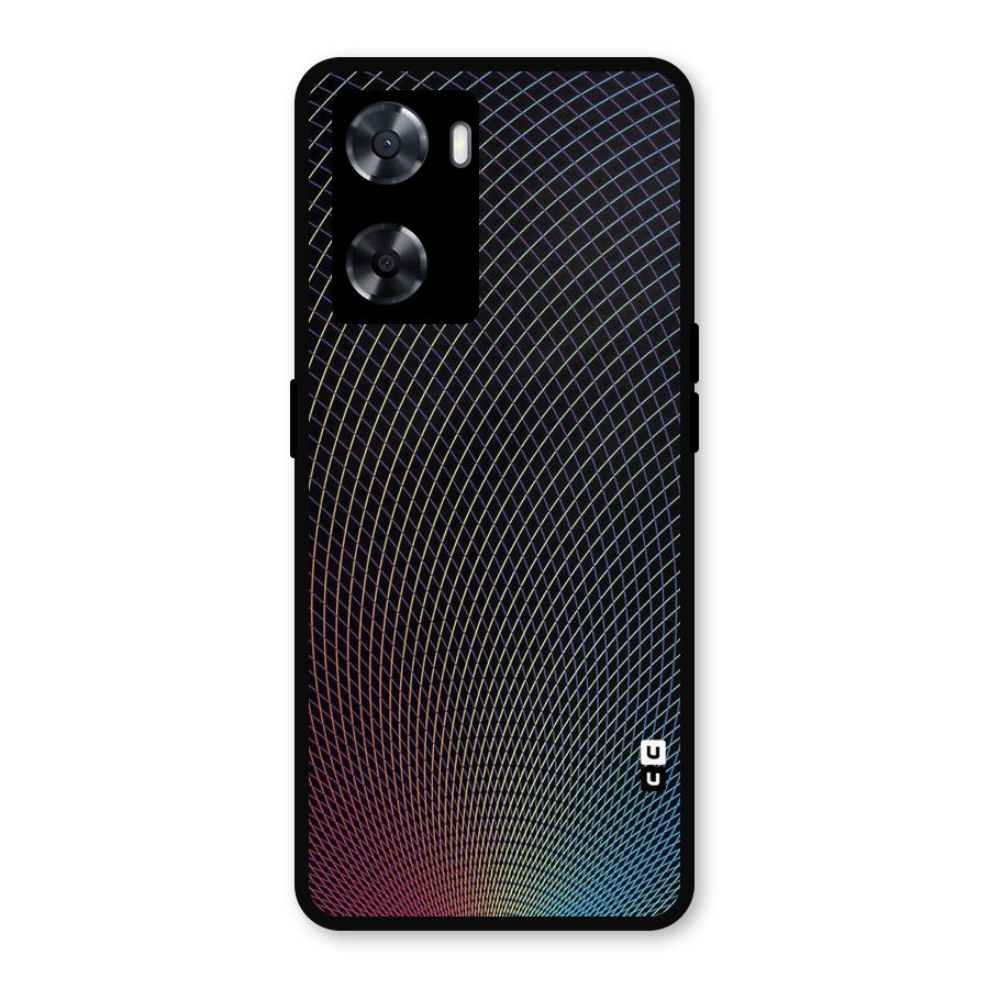 Check Swirls Metal Back Case for Oppo A57 2022