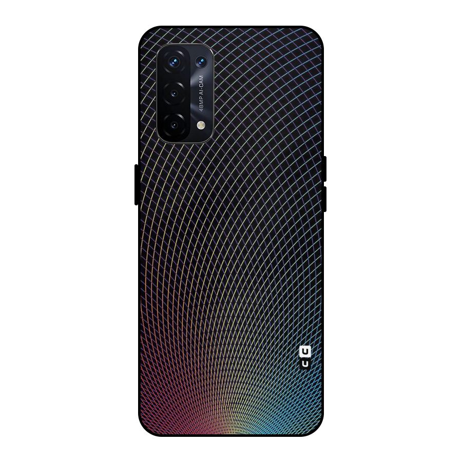 Check Swirls Metal Back Case for Oppo A74 5G