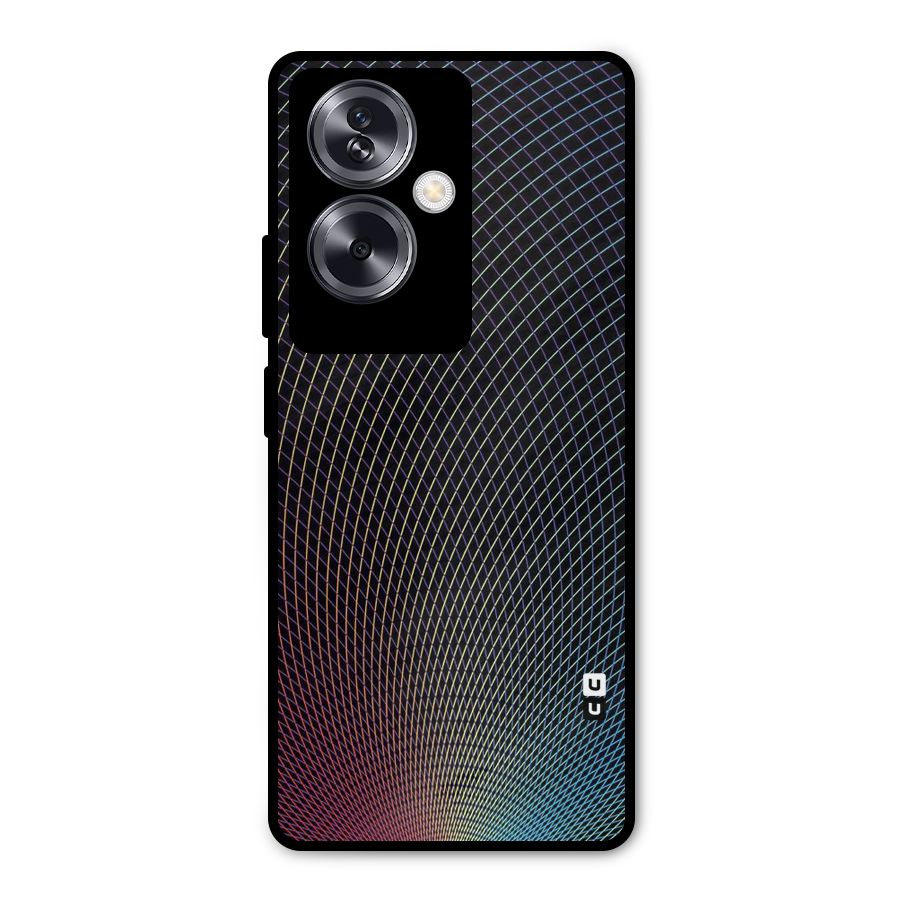 Check Swirls Metal Back Case for Oppo A79 5G