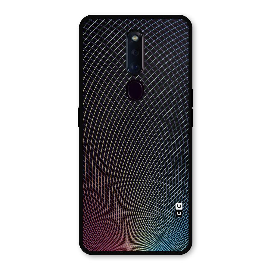 Check Swirls Metal Back Case for Oppo F11 Pro