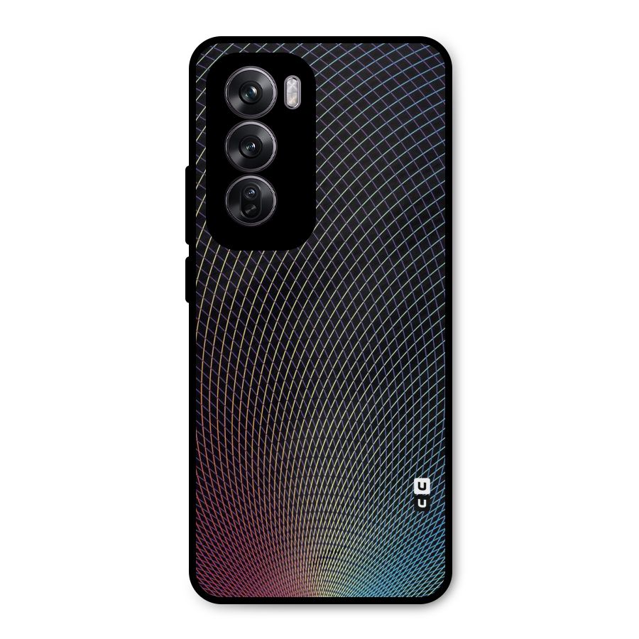 Check Swirls Metal Back Case for Oppo Reno12 Pro