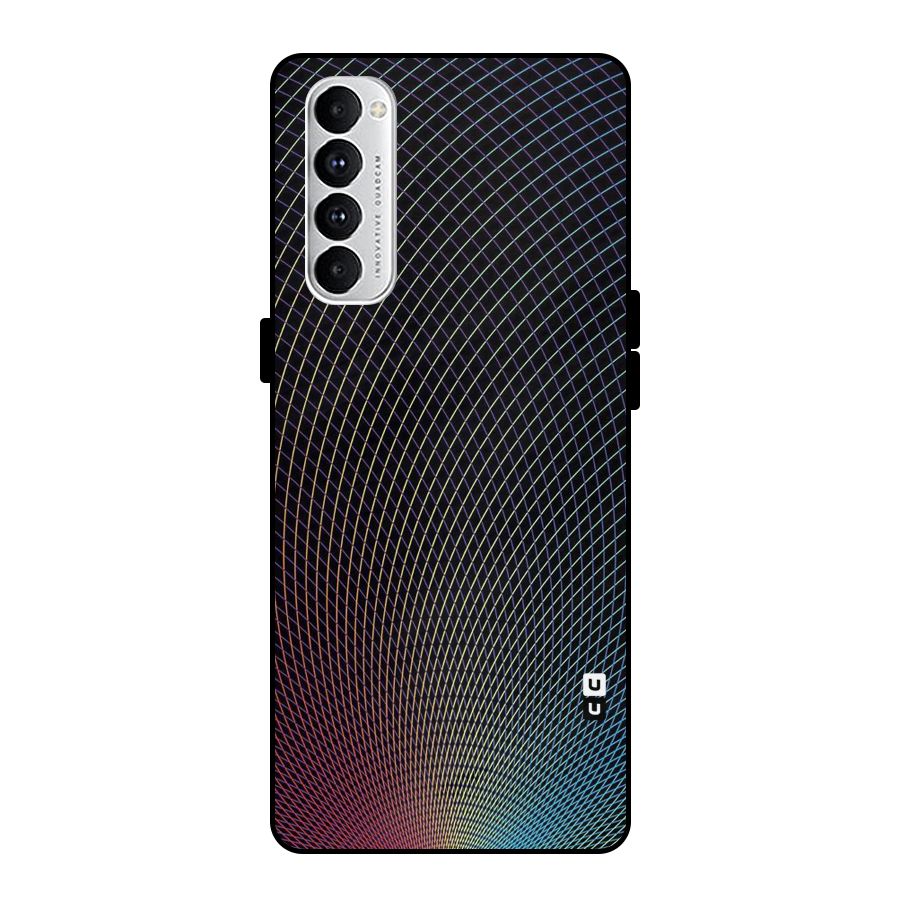 Check Swirls Metal Back Case for Oppo Reno4 Pro