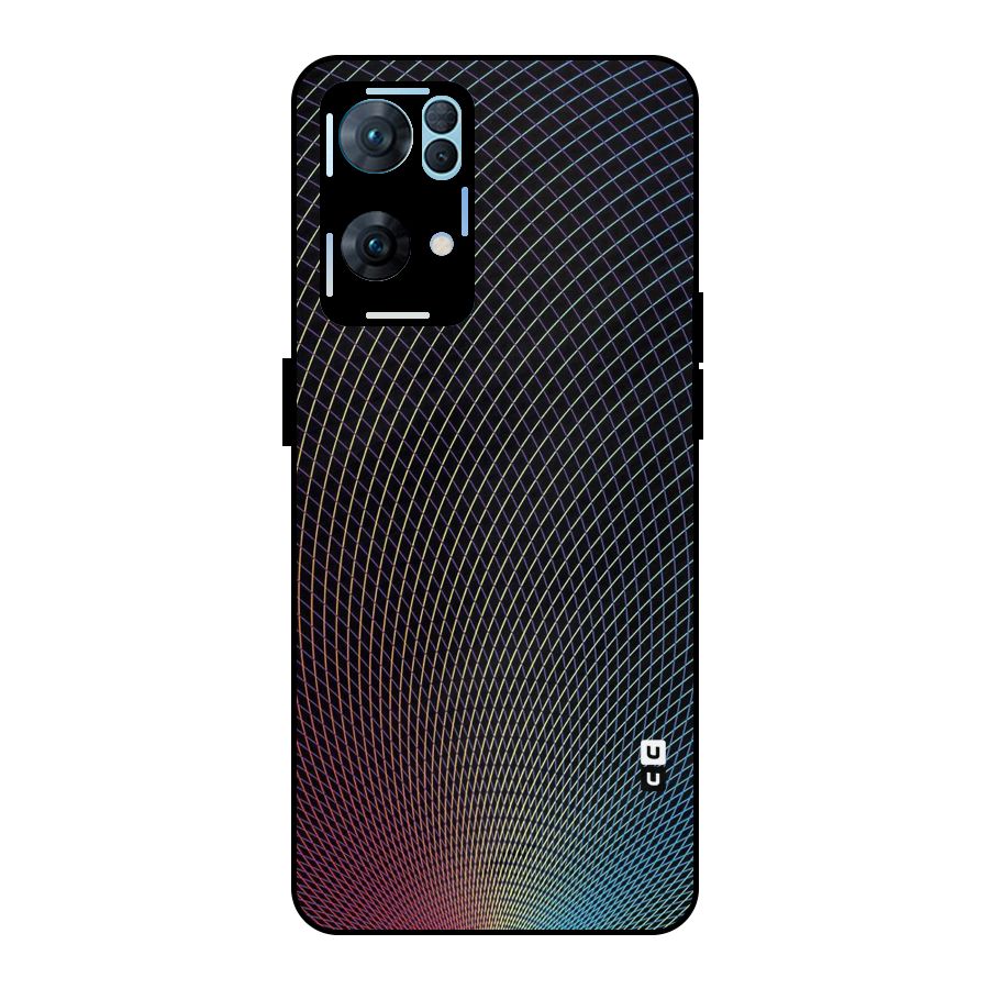 Check Swirls Metal Back Case for Oppo Reno7 Pro 5G
