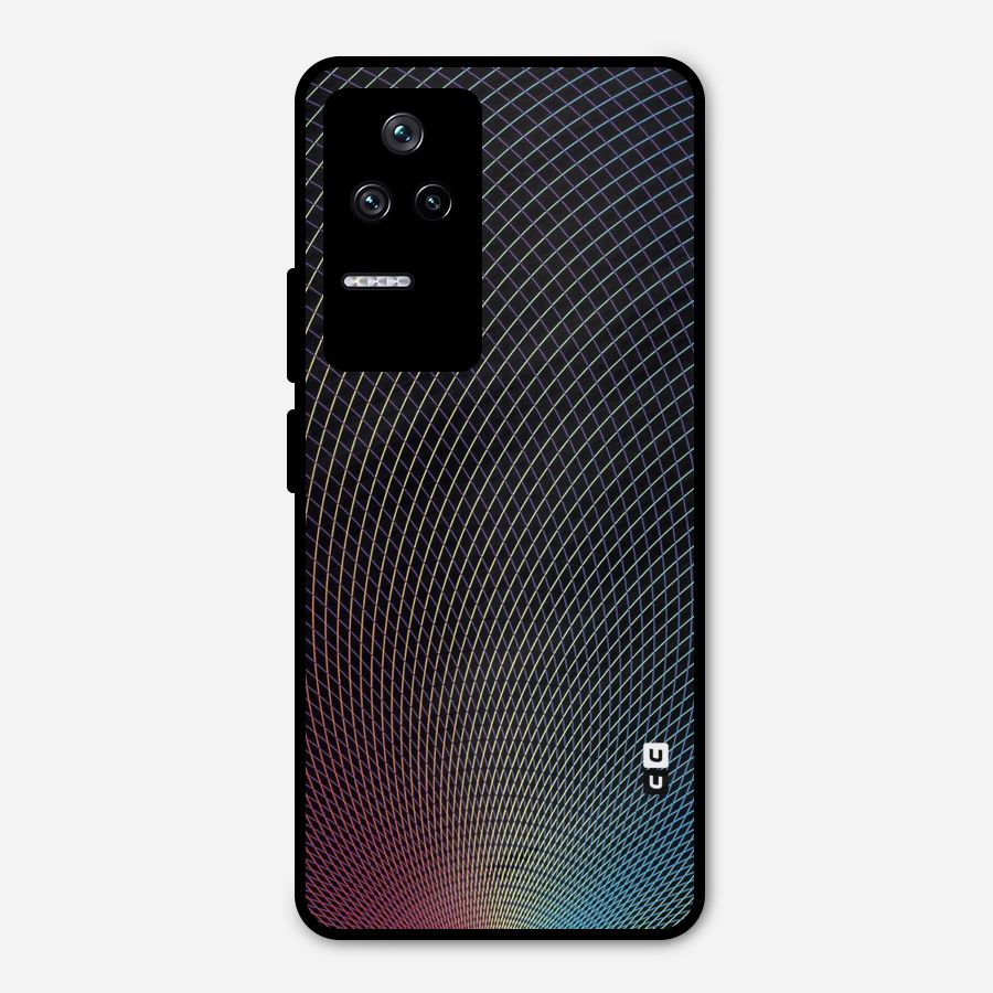 Check Swirls Metal Back Case for Poco F4 5G