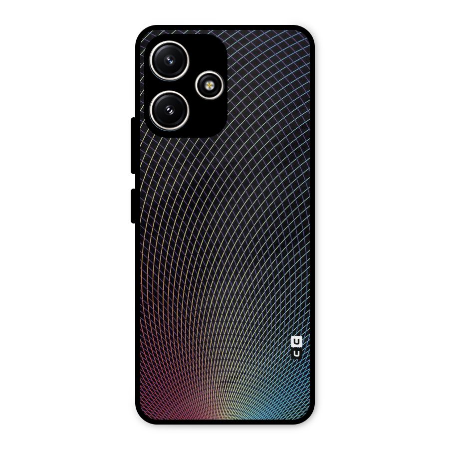 Check Swirls Metal Back Case for Poco M6 Pro