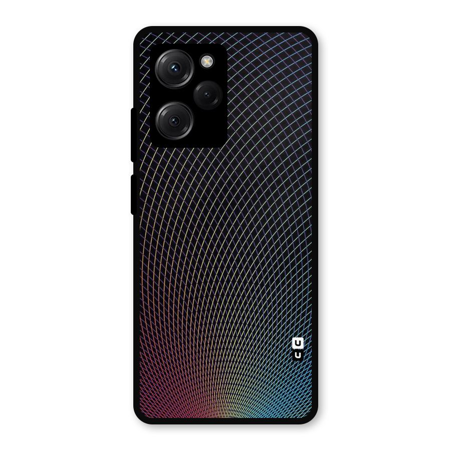 Check Swirls Metal Back Case for Poco X5 Pro