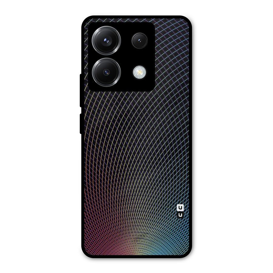 Check Swirls Metal Back Case for Poco X6