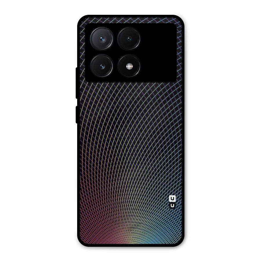 Check Swirls Metal Back Case for Poco X6 Pro